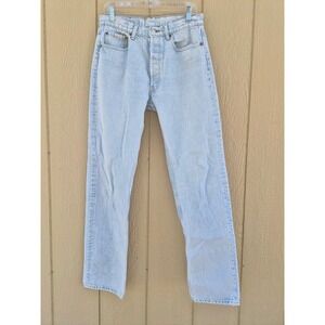 Vintage 98' Levis 501 Men's 30x32 Light Wash Straight Leg Jeans Made in USA